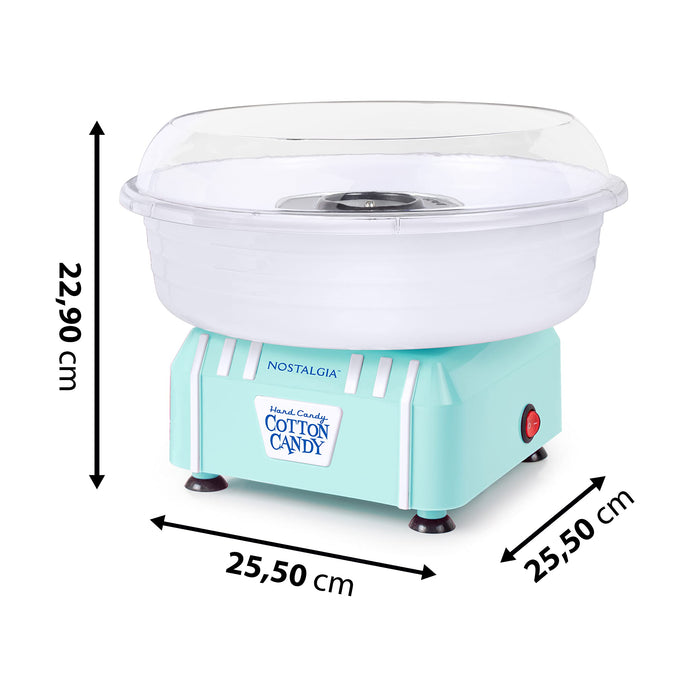 Nostalgia Retro Countertop Cotton Candy Maker, Vintage Candy Machine for Hard Candy & Flossing Sugar, Aqua