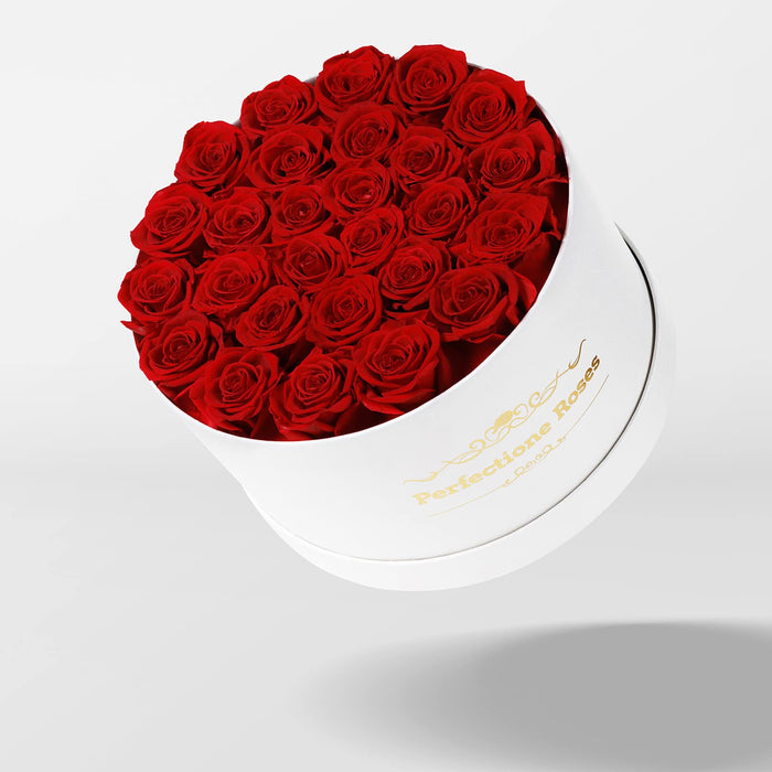 Perfectione Roses Forever Real Roses in a Box, Preserved Rose That Last Up to 3 Years, Flowers for Delivery Prime Birthday Valentines Day Gifts for Her, Mothers Day Flower (RED)