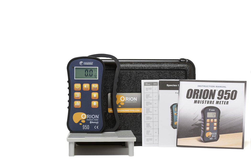 Wagner Meters Orion® 950 Pinless Wood Moisture Meter | Backlit Screen, Non-Destructive, Drywall, Lumber Moisture Tester