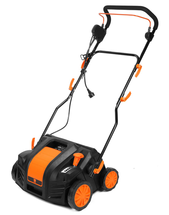 WEN DT1516 16-Inch 15-Amp 2-in-1 Electric Dethatcher and Scarifier with Collection Bag, Black