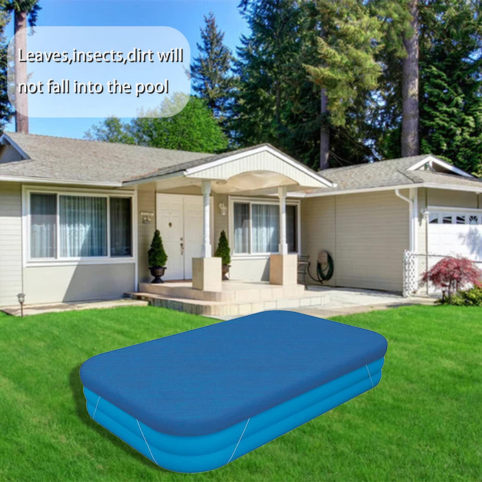 Rectangle Pool Cover, Inflatable Pool Cover Underground Pool Cover Dust and Rainproof Home Pool Cover, Fits 120 in x 72 in Frame Pool and Solar Pool Cover for Garden Outdoor Pools Cover(10ft X 6ft)