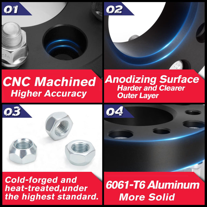 KSP 2in 6x5.5 Tacoma Wheel Spacers, 6x139.7 Tire Spacer fit for Toyota Tundra 4Runner FJ Land Cruiser Sequoia, 50mm Forged Lug Centric Spacer 108mm Hub Bore with M12x1.5 Thread Pitch, Not Hubcentric