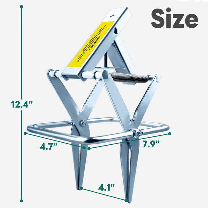 2 Pack Mole Traps,Galvanized Steel Mole Scissor Trap,Reusable Mole Trap,Mole Killer,Easy Set Mole Eliminator Trap for Lawns-