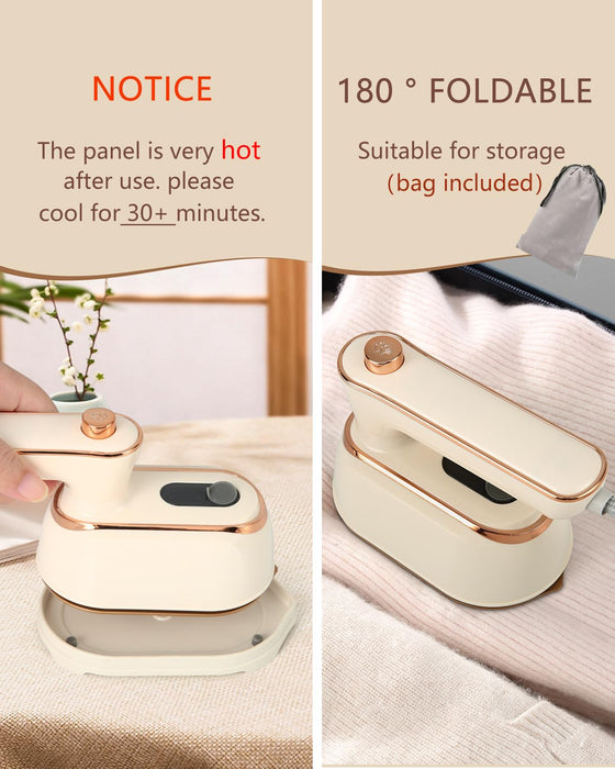 Mini Steamer Travel Iron for Clothes: Compact Handheld Portable Steamers Small Travel Size Clothing Steamer Hand held mini Steam Iron Plancha a de vapor para ropa portatil Travel Dorm Essentials Gift