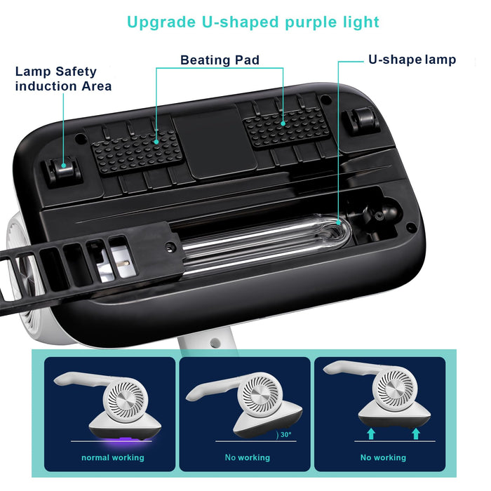 Daisleep Mattress Vacuum Cleaner, Handheld UV Bed Vacuum Cleaner, 12Kpa Strong Suction Power Can Efficiently Clean Mattresses, Pillows, Sofas and Carpets