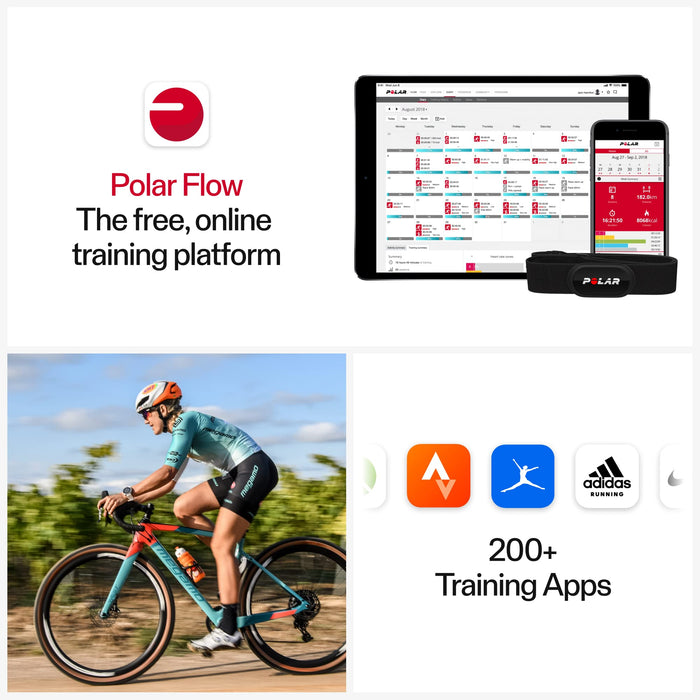 Polar H10 Heart Rate Monitor – ANT + , Bluetooth - Waterproof HR Sensor with Chest Strap - Built-in memory, Software updates - Works with Fitness apps, Cycling computers, Sports and Smart watches