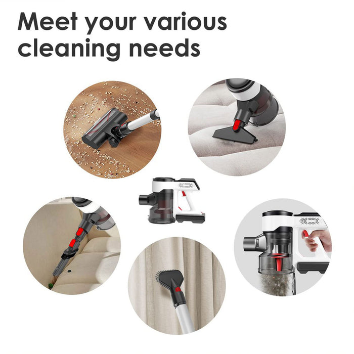 Evereze EVC3001 Cordless Stick Vacuum with 45 Minute Runtime, 1.1 Qt. Large Dust Cup, 3 in 1 Wall Mounted Accessory Storage, and LED Display