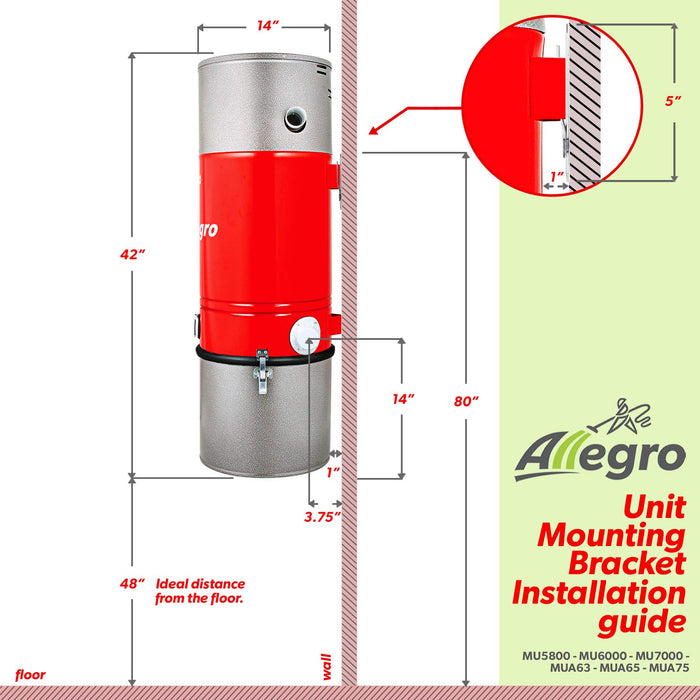 Allegro MU6000 Summit 12,000 Square Feet Central Vacuum Power Unit