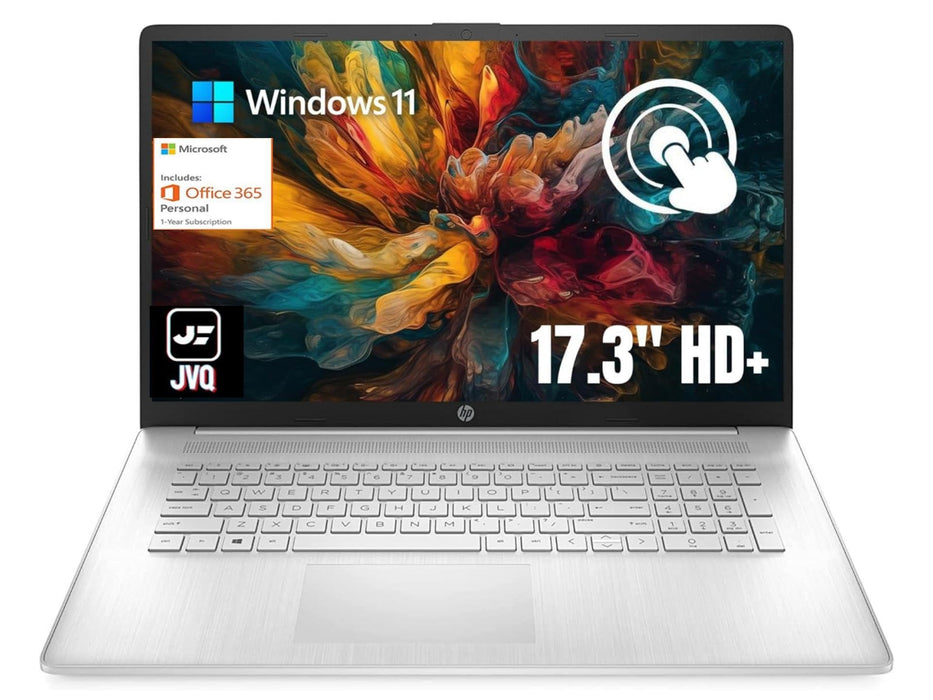 HP 17.3" Display Flagship HD+ Touchscreen Laptop, 20GB RAM, 1TB SSD Storage, Intel Pentium Silver N5030, Fullsize Keyboard, HDMI, Type-C, WiFi, Bluetooth, 1-Year Microsoft 365, Windows 11, Silver