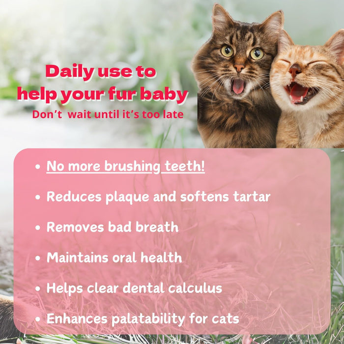 Love Can Fly Cat Teeth Cleaning Powder - Simple Feeding,Tartar Plaque Removal Aid/Eliminate Oral Odor/Pet Dental Care, with Super Fucoidan, Norwegian Kelp, 1.4 Oz