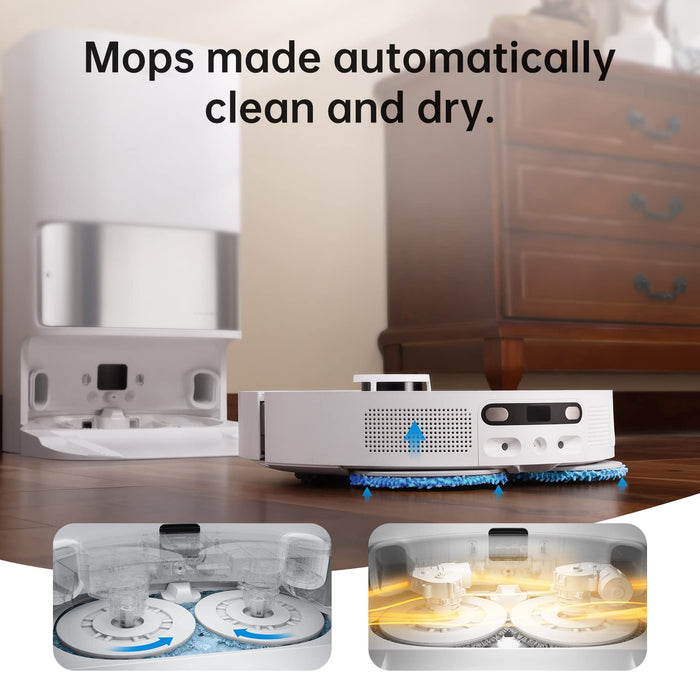 dreame L10s Ultra Robot Vacuum and Mop Combo, Auto Mop Cleaning and Drying, Self-Refilling and Self-Emptying Base for 60 Days of Cleaning, 5300Pa Suction and AI Navigation, Compatible with Alexa