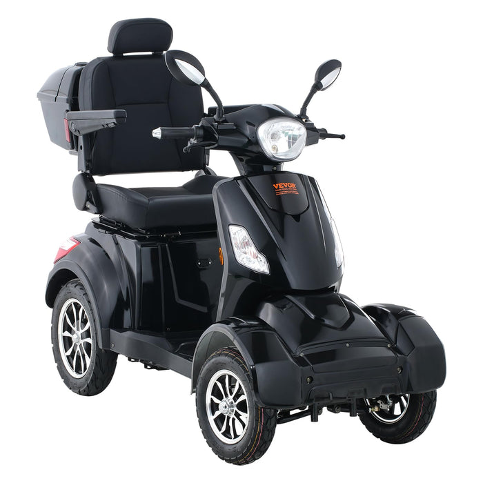 VEVOR Heavy Duty 4-Wheel Mobility Scooters for Seniors & Adults 500lbs Capacity - 31 Miles 3-Speed Long Range, 800W All Terrain Electric Recreational Scooter Wheelchair with 25° Max Climbing Capacity