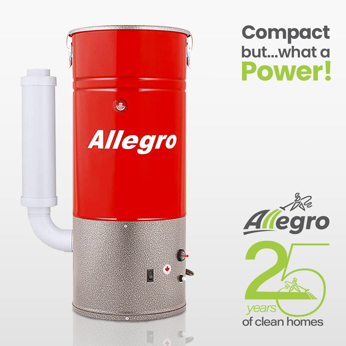 Allegro MUA39 Acoustic Compact 2,500 Square Feet Central Vacuum Power Unit