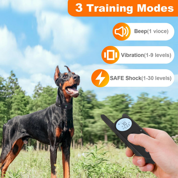 MIMOFPET Wireless Dog Fence System for 2 Dogs - Up to 3500ft Adjustable Electric Fence for Dogs,Waterproof Dog Training Collar Rechargeable,Pet Containment System for Large Medium Dogs