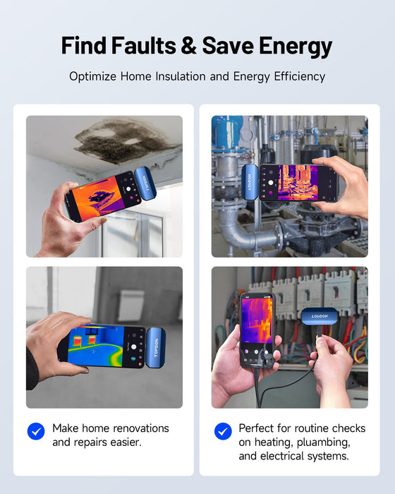 TOPDON TC001 Thermal Camera for Android, 256x192 IR High Resolution, Thermal Imaging Camera, Thermal Imager - Optimized Temperature Accuracy, Works for Smartphones and Tablets & PC(not for iOS)
