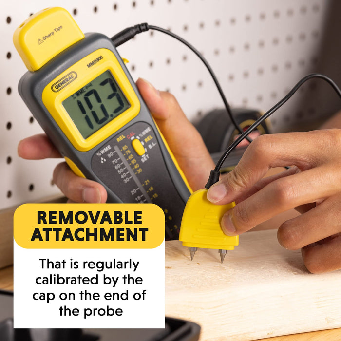 General Tools Moisture Meter MMD950 - Humidity Sensor - Pin Type / Pinless Device - Spherical Sensor