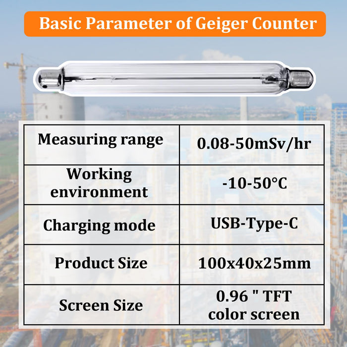 Geiger Counter Nuclear Radiation Detector, High Accuracy Beta Gamma X-Ray Radiation Monitor, Professional Mini Radioactive Dosimeter Digital Radioactive Tester with Sound Light Alarm