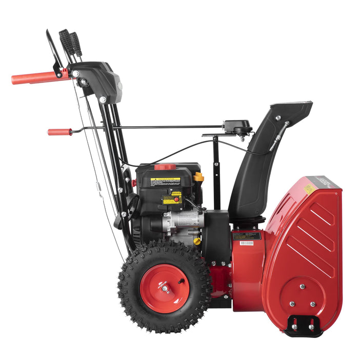 PowerSmart Snow Blower Gas Powered 24 in. 2-Stage 212cc Engine with Electric Start, LED Light, Self Propelled