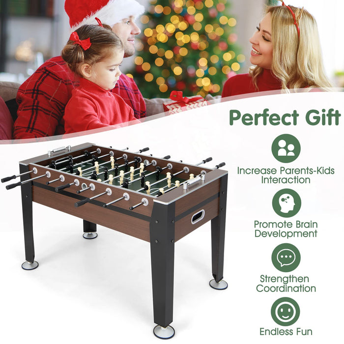 Giantex 54” Foosball Table, Foosball Table Adult Size with 2 Balls, Wood Football Table, Arcade Soccer Table Game for Kids, Game Room, Home, Office, Party