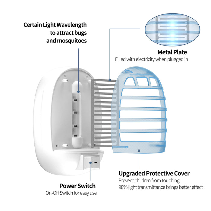NYATNO Indoor Bug Zappers, Fly Traps for Indoors, Insect Traps for Home Mosquito Killer for Kids & Pets, Home, Kitchen, Bedroom, Baby Room, Office (2 Packs), Blue