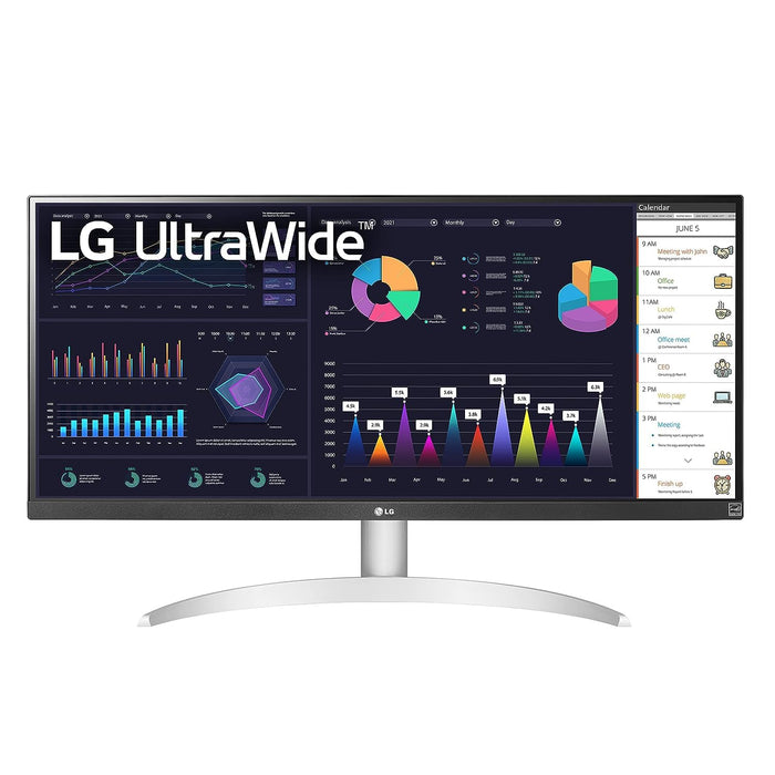 LG UltraWide FHD 29-Inch Computer Monitor 29WQ600-W, IPS with HDR 10 Compatibility, AMD FreeSync, and USB Type-C, White/Silver