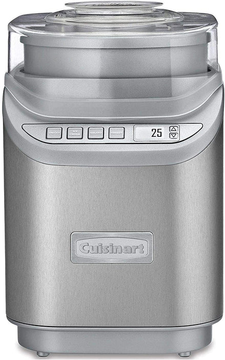 Cuisinart Ice Cream Maker Machine, 2 Quart, Cool Creations Frozen Yogurt, Gelato, Sorbet Maker, LCD Screen and Timer, Stainless Steel, ICE-70P1