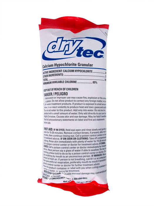 DryTec 1-1901-24 Calcium Hypochlorite Pool Shock, 1-Pound, 24-Pack