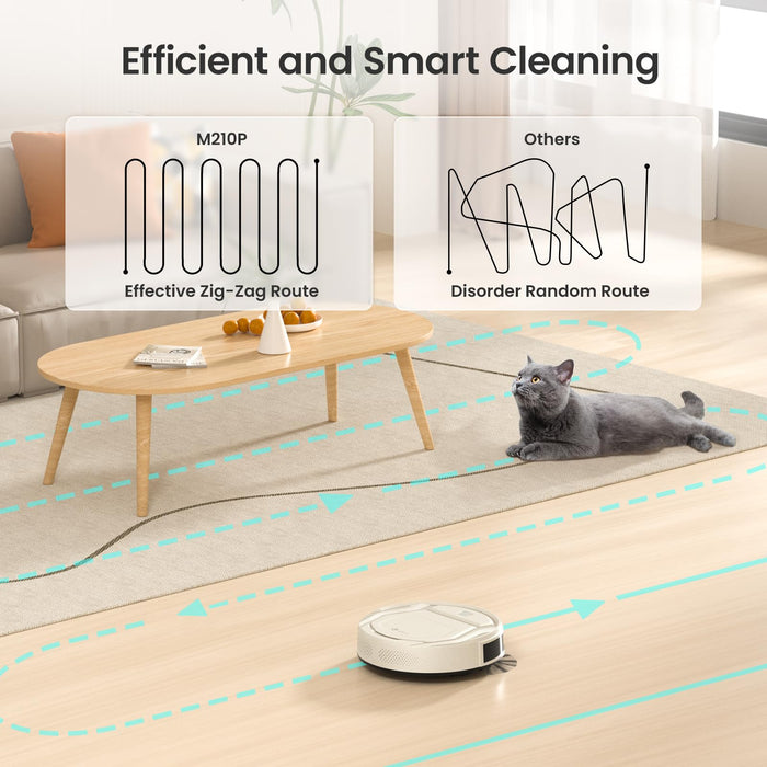 Lefant M210 Pro Robot Vacuum Cleaner, 2200Pa Suction,120 Mins Runtime, Self-Charging Slim Robotic Vacuums, APP/Voice/Remote Control, Works with Alexa, Ideal for Pet Hair,Low-Pile Carpet, Hard Floor