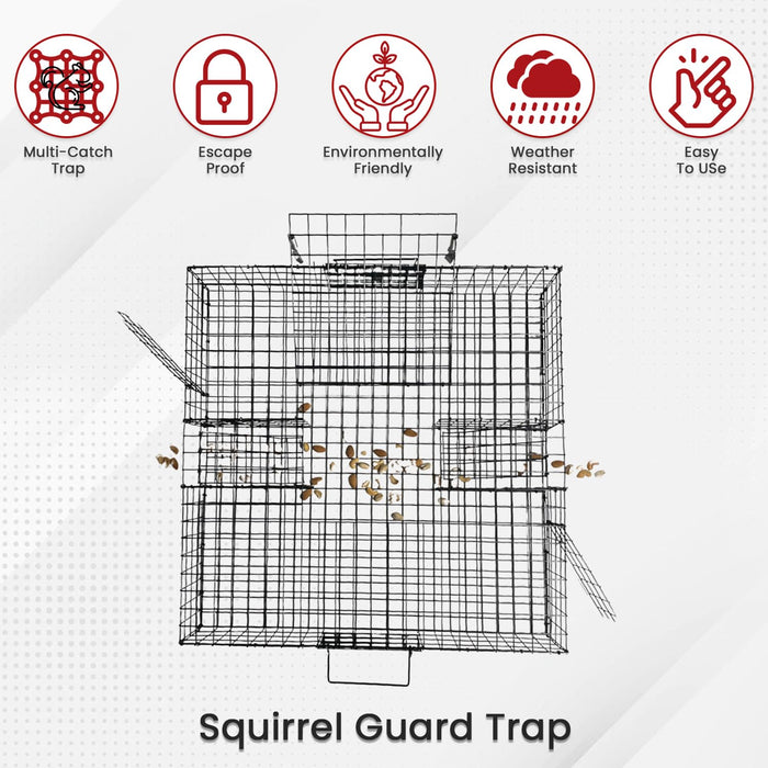 Predator Guard Squirrel Guard Trap - Humane Multi-Catch Trap, Attracts & Catches Multiple Squirrels in 1 Trap - Perfect for Indoor and Outdoor Use - Effective Squirrel Control to Protect your Property