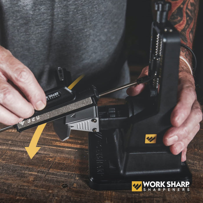 Work Sharp Precision Adjust Elite Knife Sharpener - Adjustable Knife Sharpening System - For Hunting, Serrated & Kitchen Knives