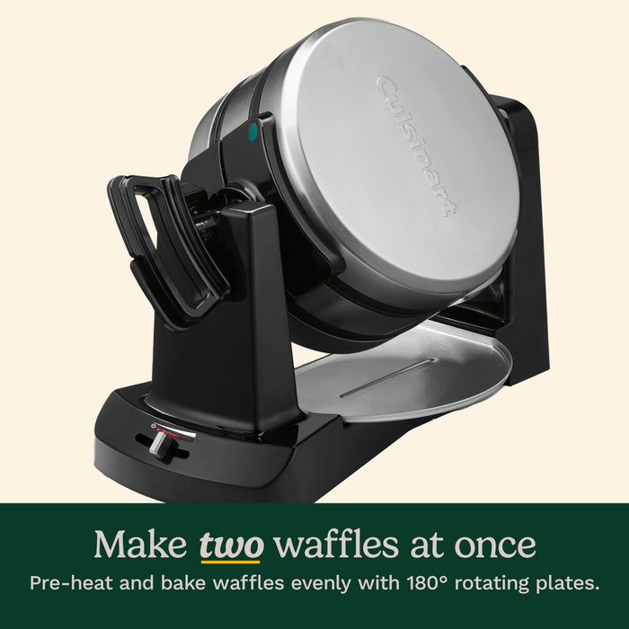 Cuisinart WAF-F40 Double Flip Belgian Waffle Maker, 1400 watts, New Black/Stainless