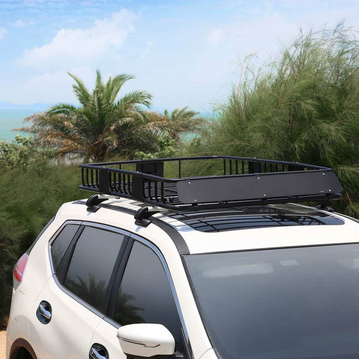 Leader Accessories Roof Rack Cargo Basket with 150LB Capacity Car Top Luggage Carrier 64"x 39"x 4" Fit for SUV Truck Cars