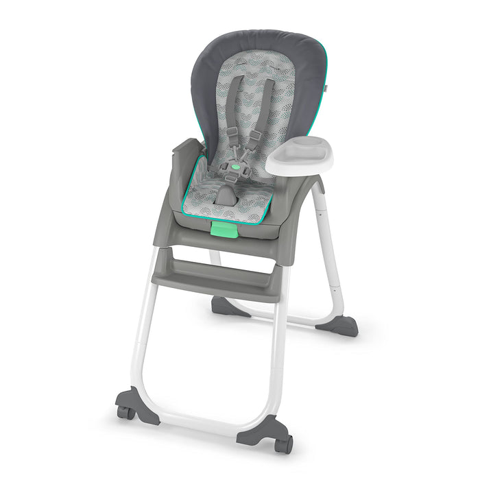 Ingenuity Full Course 6-in-1 High Chair - Baby to 5 Years Old, 6 Convertible Modes, 2 Dishwasher Safe Trays - Astro, 13108