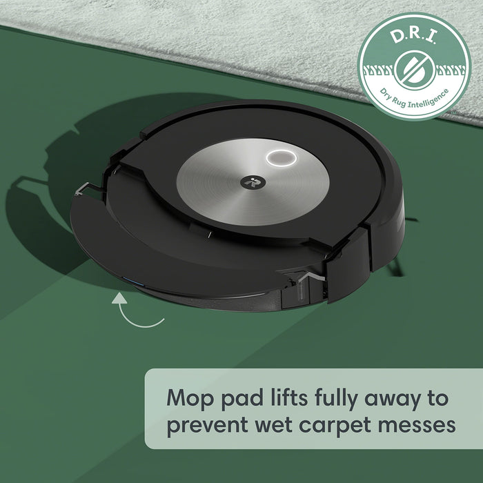 iRobot Roomba Combo j7+ Self-Emptying Robot Vacuum & Mop - Automatically Vacuums and Mops, Fully Retractable Mop pad, Identifies & Avoids Obstacles, Smart Mapping, Alexa, Ideal for Pets