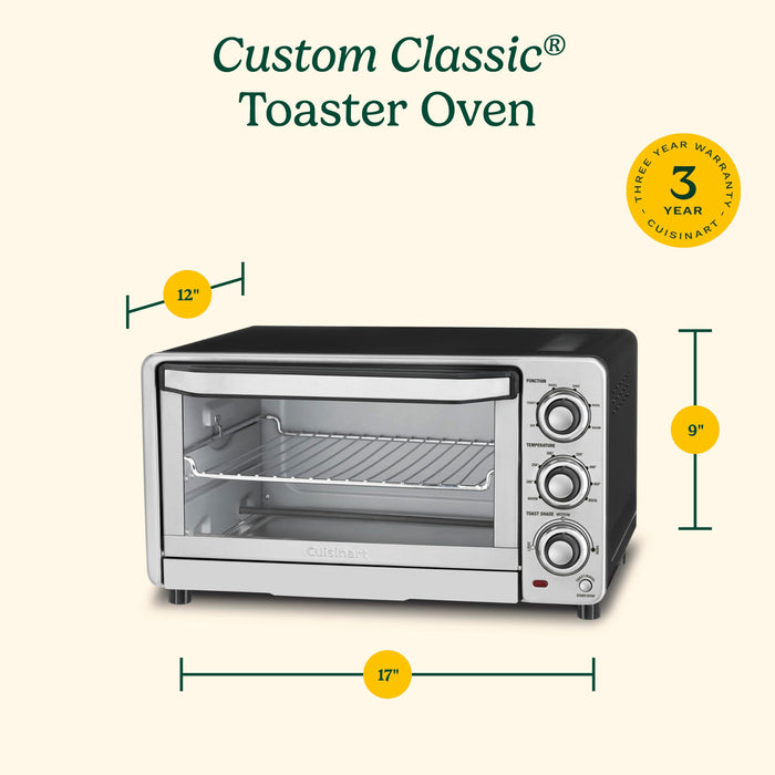 Cuisinart TOB-40N Custom Classic Toaster Oven Broiler, 17 Inch, Black