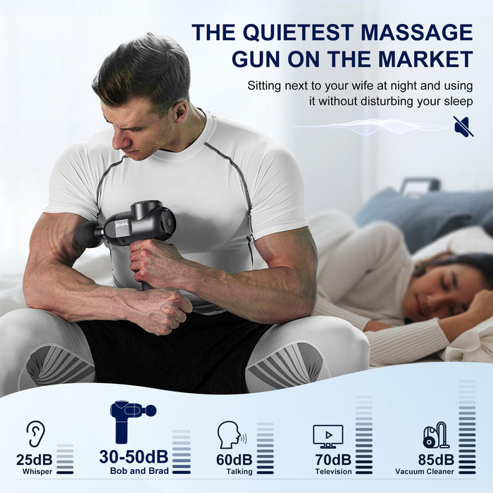 BOB AND BRAD C2 Massage Gun, Deep Tissue Percussion Massager Gun, Muscle Massager with 5 Speeds and 5 Heads, Electric Back Massagers for Professional Athletes Home Gym, FSA and HSA Eligible