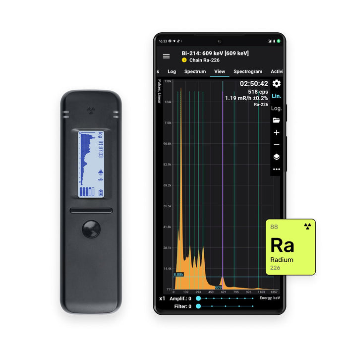 Nuclear Radiation Detector and Isotope Identifier - Radiacode 102 - New Generation Geiger Counter Personal Dosimeter, Scintillator with Smartphone App