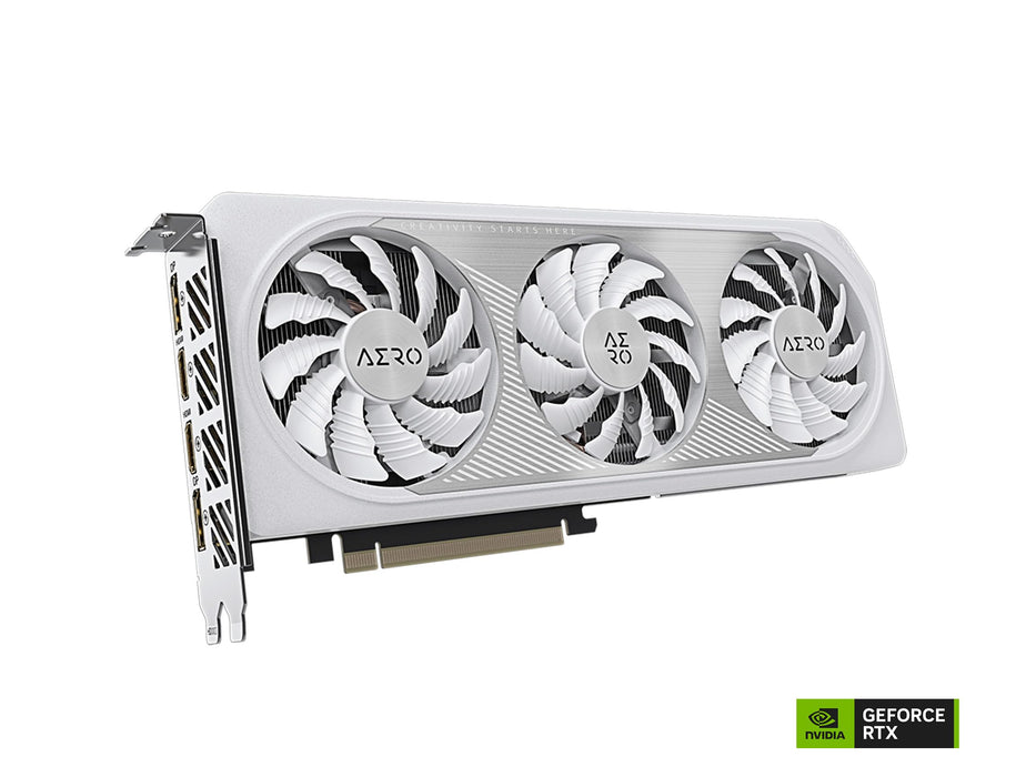 GIGABYTE GeForce RTX 4060 AERO OC 8G Graphics Card, 3X WINDFORCE Fans, 8GB 128-bit GDDR6, GV-N4060AERO OC-8GD Video Card