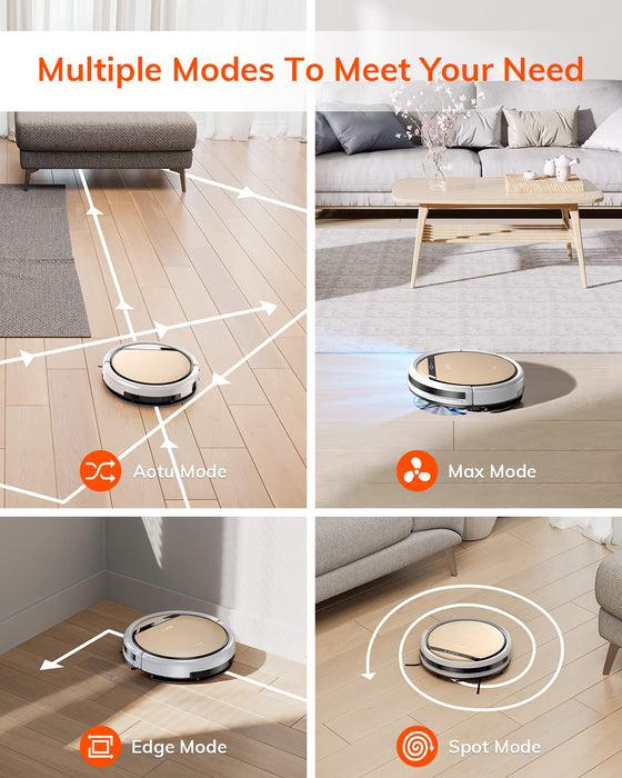 ILIFE V5s Plus Robot Vacuum and Mop Combo, Works with 2.4G WiFi, Alexa/App/Remote Control, Automatic Self-Charging Robotic Vacuum Cleaner, for Pet Hair, Hard Floor, Low Carpet (V5s Pro Upgraded)