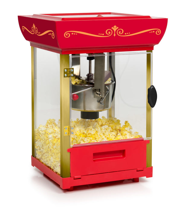 Nostalgia Popcorn Maker Machine - Professional Cart With 2.5 Oz Kettle Makes Up to 10 Cups - Vintage Popcorn Machine Movie Theater Style - Red