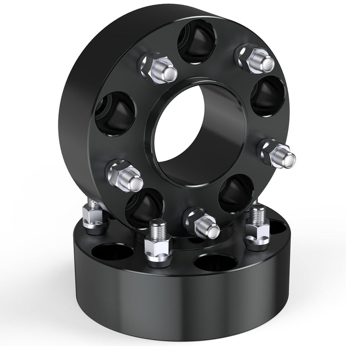 EVERESTWAY 5x5 Wheel Spacers 5x127mm, 2" Thickness 5 Lug 71.5mm Hub Bore,1/2" x20 Studs Compatible with 2007-2018 Jeep Wrangler JK/2006-2010 Commander XK Grand Cherokee WK 4PCS(Black)