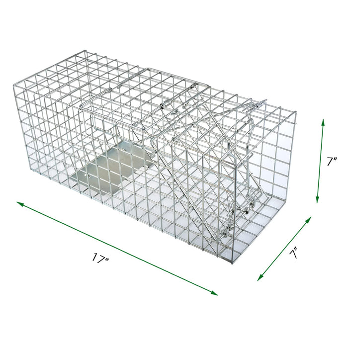 Anyhall Live Animal Cage Trap for Squirrels, Weasels and Similar-size Rodents