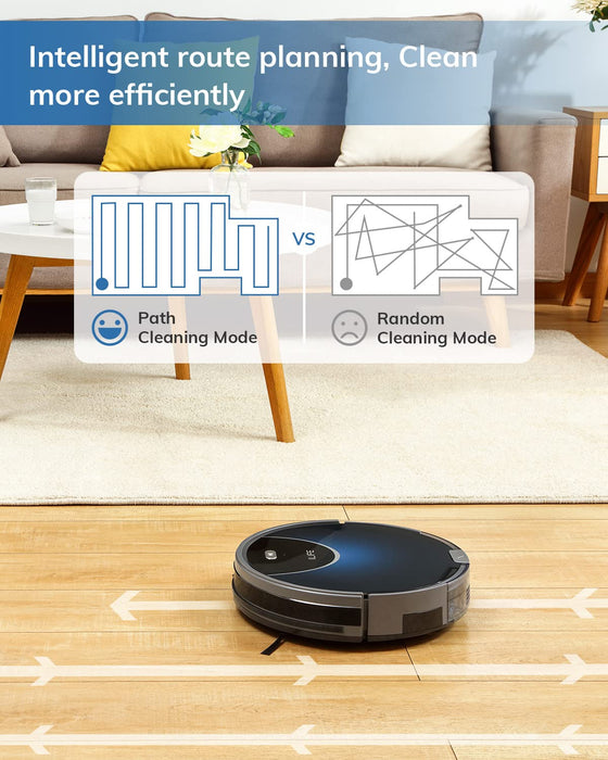 ILIFE V80 Max Mopping Robot Vacuum and Mop Combo - 2000Pa Suction Wi-Fi Automatic Vacuum Cleaner Robot Works with Alexa - 750ml Dustbin Robotic Vacuum Cleaner for Pet Hair Hardwood Floors Carpet