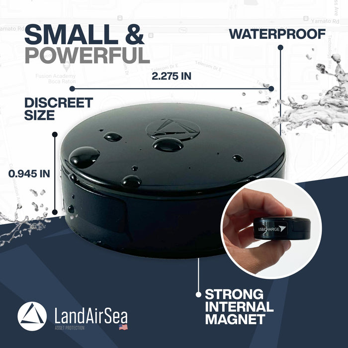 LandAirSea 54 GPS Tracker (2024 Version) - Long Battery, Magnetic, & Waterproof. Global GPS Tracker for Vehicles. Made in The USA from Domestic & Imported Parts. Subscription is Required.