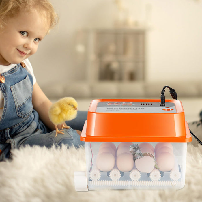 VEVOR NLF64-5280 Incubators for Hatching, Automatic Turner with with Temperature and Humidity Control, 12 Eggs Poultry Hatcher with ABS Transparent Shell for Chicken, Duck, Quail, Blue