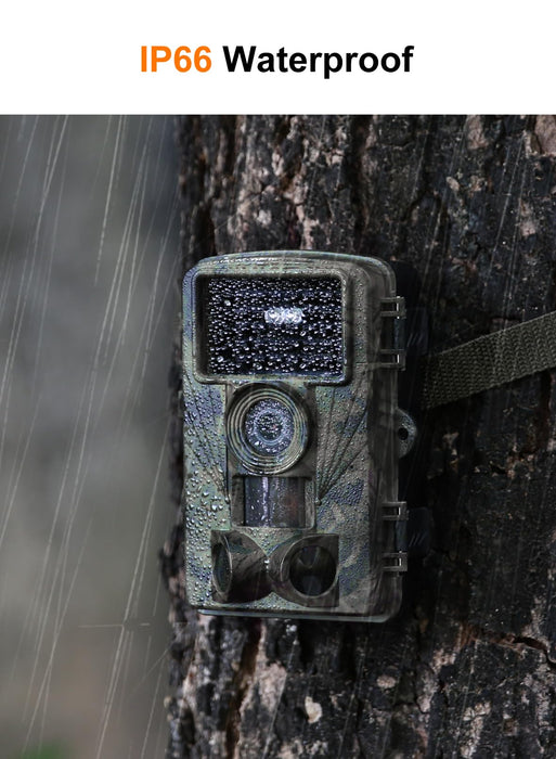 Trail Camera - 4K 48MP Game Camera with Night Vision, 0.05s Trigger Motion Activated Hunting Camera, IP66 Waterproof, 130 Wide-Angle with 46pcs No Glow Infrared Leds for Outdoor Wildlife