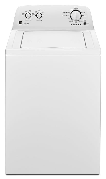 Kenmore Top-Load Washer with Dual Action Agitator, Stainless Steel Top Loader Laundry Washing Machine, 3.5 cu. ft. Capacity White