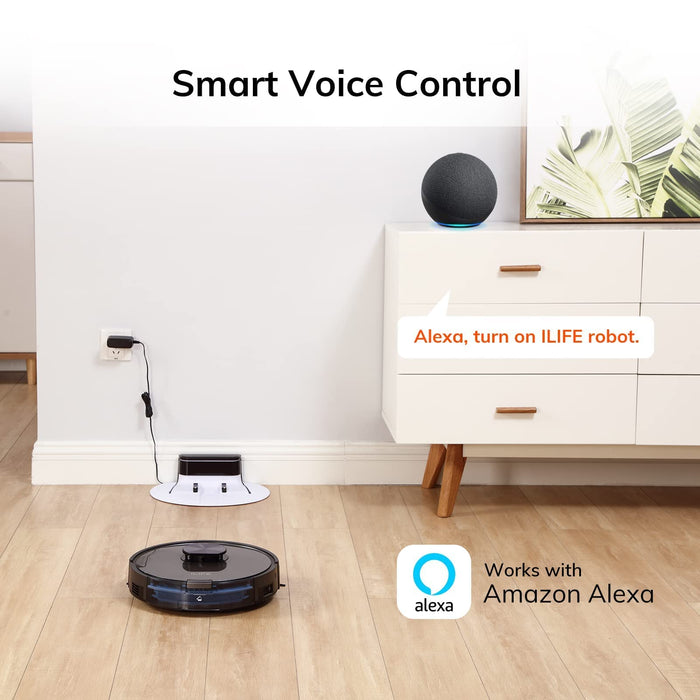 ILIFE A10 Mopping Robot Vacuum Cleaner, Robot Vacuum and Mop Combo, Lidar Navigation,2000Pa Strong Suction,Wi-Fi Connected, Works with Alexa, Multiple-Floor Mapping, for Pet Hair, Hard Floor, Carpets.