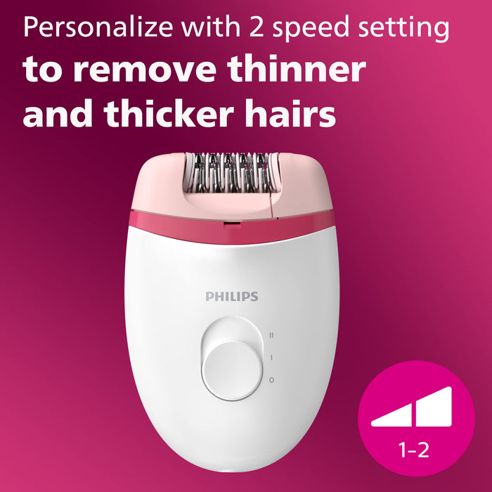 Philips Beauty Satinelle Essential Compact Hair Removal Epilator for Women, BRE235/04