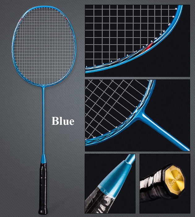 Senston N80-2 Pack Badminton Racquet, Professional Full Carbon-Fiber Badminton Rackets Set with Grip